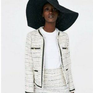 💥Blogger Fave💥Zara Flecked Blazer with black piping